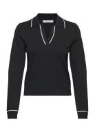 Knitted Polo Neck Sweater Tops Knitwear Jumpers Black Mango