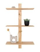 Tora - Wall Shelf, 3 Natural Wood Shelves 50X15X83 Cm Home Furniture S...