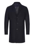 Lightweight Recycled Wool Coat Villakangastakki Pitkä Takki Navy Mango