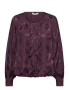 Cwrenate - Shirt Tops T-shirts & Tops Long-sleeved Purple Claire Woman