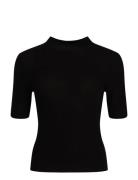 Viscose-Blend Knit Top, Kibri Tops Knitwear Jumpers Black Ivo Nikkolo