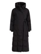 Hooded Down Coat, Musa Topattu Pitkä Takki Black Ivo Nikkolo