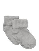 Baby Rib Sock W. Abs Jarrusukat Grey Minymo