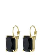 Aspen Earring Black/Gold Korvakoru Korut Black Bud To Rose