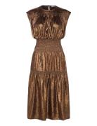 Slelvie Layna Dress Polvipituinen Mekko Brown Soaked In Luxury