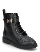 Buckle Boots Bootsit Nauhalliset Saapikkaat Black Mango