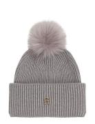 Elevated Chic Beanie W/Pompom Accessories Headwear Beanies Grey Tommy ...