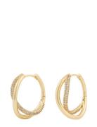 Naomi Big Ring Ear G/Clear - Accessories Jewellery Earrings Hoops Gold...