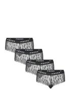 Pclogo Lace Hipster 4-Pack Alushousut Brief Tangat Black Pieces