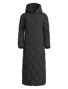 Hooded Down Coat, Majella Topattu Pitkä Takki Black Ivo Nikkolo