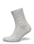 Sock Heavy Wool Rib Lingerie Socks Regular Socks Grey Lindex