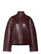 Bonded Leather Jacket Nahkatakki Burgundy REMAIN Birger Christensen