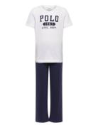 Sl-Sleepwear Pyjamasetti Pyjama White Polo Ralph Lauren