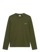 Crew Ls T-Shirt Tops T-shirts Long-sleeved Green Les Deux