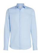 Non Iron Tonal Strct Slim Shirt Tops Shirts Business Blue Calvin Klein