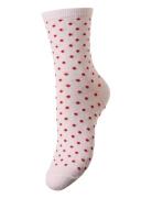 Pcsebby Glitter Long Pattern Noos Bc Lingerie Socks Regular Socks Pink...