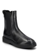 Flat Chelsea Boot Lth Shoes Chelsea Boots Black Calvin Klein