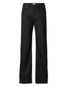 Slfvera-Alice Hw Wide Jeans Bottoms Jeans Wide Black Selected Femme