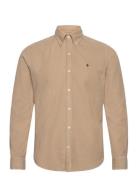 Douglas Cord Shirt-Slim Fit Tops Shirts Casual Beige Morris