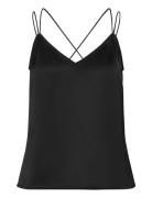 Dante6-Obu Satin Singlet Tops Blouses Sleeveless Black Dante6