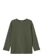 Nmmnoe Ls Slim Top Tops T-shirts Long-sleeved T-shirts Green Name It