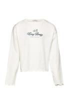 Embroidered Detail Cotton T-Shirt Tops T-shirts Long-sleeved T-shirts ...