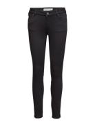 Mmvictoria 7/8 Silk Touch Jeans Bottoms Jeans Skinny Black MOS MOSH