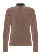 Tnidalou L_S Tee Tops T-shirts Long-sleeved T-shirts Brown The New