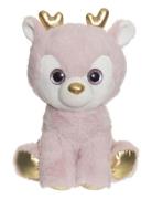 Deer, Ronja, Pink Toys Soft Toys Stuffed Animals Pink Teddykompaniet