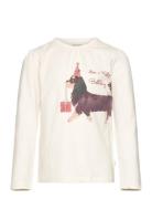 T-Shirt Ls Tops T-shirts Long-sleeved T-shirts White Minymo