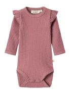 Nbfraja Sao Ls Slim Body Lil Bodies Long-sleeved Pink Lil'Atelier