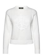 Combed Cotton-Ls Sweater Tops Knitwear Jumpers White Lauren Ralph Laur...