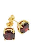 Beloved Ear Small Ruby Red Accessories Jewellery Earrings Studs Gold P...