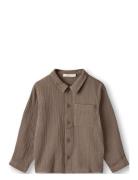 Elmo Ls Shirt Tops Shirts Long-sleeved Shirts Brown Fliink