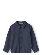 Elmo Ls Shirt Tops Shirts Long-sleeved Shirts Navy Fliink