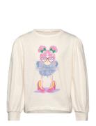 T-Shirt Tops T-shirts Long-sleeved T-shirts Cream Billieblush