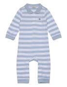 Striped Shield Pique -Piece Pitkähihainen Body Blue GANT