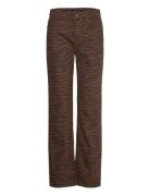 Zebra-Print Straight-Fit Jeans Bottoms Jeans Straight-regular Brown Ma...