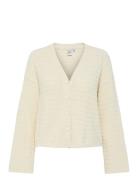 Yascibyl Ls Knit Cardigan Noos Tops Knitwear Cardigans Cream YAS