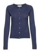 Rwlaica Cashmere Ls O-Neck Raglan C Tops Knitwear Cardigans Navy Rosem...