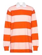 Long-Sleeved Rugby Mini Dress Lyhyt Mekko Orange Monki