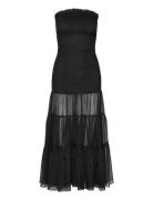 Azura Strapless Maxi Dress Maksimekko Juhlamekko Black Bardot