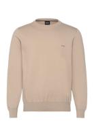 Pacas-L Tops Knitwear Round Necks Beige BOSS