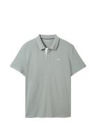 Basic Poloshirt Tops Polos Short-sleeved Green Tom Tailor