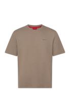 Austin T-Shirt Tops T-shirts Short-sleeved Brown HUGO