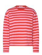 Boxy Long Sleeve T-Shirt Tops T-shirts & Tops Long-sleeved Red Monki