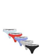 Thong 5 Pk Stringit Alusvaatteet Black Calvin Klein