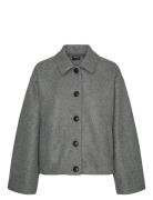 Vmfortunemie Short Jacket Ga Noos Villakangastakki Grey Vero Moda