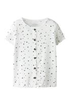 Nmfvemia Aop Ss Slim Top Tops T-shirts Short-sleeved White Name It