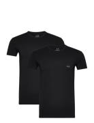 Loungewear Set Tops T-shirts Short-sleeved Black Armani Exchange